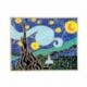 Fém színe: XZ2579 - Van Gogh olajfestmény bross Van Gogh bross galaxis bross csillag Hold Napraforgó fibula Art bross Van