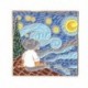 Fém színe: XZ4829 - Van Gogh olajfestmény bross Van Gogh bross galaxis bross csillag Hold Napraforgó fibula Art bross Van