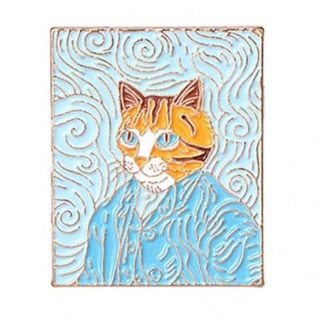 Fém színe: XZ4831 - Van Gogh olajfestmény bross Van Gogh bross galaxis bross csillag Hold Napraforgó fibula Art bross Van