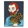 Fém színe: XZ3156 - Van Gogh olajfestmény bross Van Gogh bross galaxis bross csillag Hold Napraforgó fibula Art bross Van