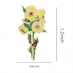 Fém színe: XZ3259 - Van Gogh olajfestmény bross Van Gogh bross galaxis bross csillag Hold Napraforgó fibula Art bross Van
