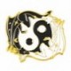 Fém színe: XZ5989 - Tai Chi Gossip fekete fehér Yin és Yang pár állati bross, gyönyörű ruházati kiegészítők