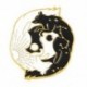 Fém színe: XZ5992 - Tai Chi Gossip fekete fehér Yin és Yang pár állati bross, gyönyörű ruházati kiegészítők
