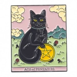Fém színe: XZ5671 - Punk stílusú Tarot sorozat Bross Hold Nap Csillag Bross Koponya Festék Halloween Ruházat