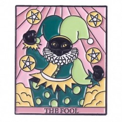 Fém színe: XZ6441 - Punk stílusú Tarot sorozat Bross Hold Nap Csillag Bross Koponya Festék Halloween Ruházat