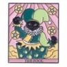 Fém színe: XZ6441 - Punk stílusú Tarot sorozat Bross Hold Nap Csillag Bross Koponya Festék Halloween Ruházat