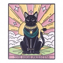 Fém színe: XZ6443 - Punk stílusú Tarot sorozat Bross Hold Nap Csillag Bross Koponya Festék Halloween Ruházat