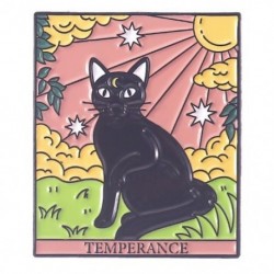 Fém színe: XZ6446 - Punk stílusú Tarot sorozat Bross Hold Nap Csillag Bross Koponya Festék Halloween Ruházat