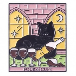 Fém színe: XZ6447 - Punk stílusú Tarot sorozat Bross Hold Nap Csillag Bross Koponya Festék Halloween Ruházat