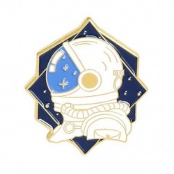 Fém színe: XZ3591 - Space Series Bross Astronaut Planet Rocket Starry Sky Fém bross Hátizsák Ruházat Kiegészítők Bross