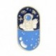 Fém színe: XZ3593 - Space Series Bross Astronaut Planet Rocket Starry Sky Fém bross Hátizsák Ruházat Kiegészítők Bross