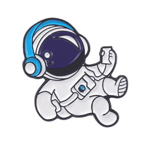 Fém színe: XZ5441 - Space Series Bross Astronaut Planet Rocket Starry Sky Fém bross Hátizsák Ruházat Kiegészítők Bross