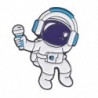 Fém színe: XZ5444 - Space Series Bross Astronaut Planet Rocket Starry Sky Fém bross Hátizsák Ruházat Kiegészítők Bross