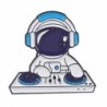 Fém színe: XZ5447 - Space Series Bross Astronaut Planet Rocket Starry Sky Fém bross Hátizsák Ruházat Kiegészítők Bross