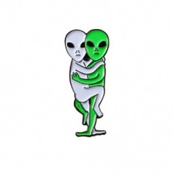 Fém színe: CC122 - Funny Alien And Ghost Enamel Pin Alien ET &quot Akarsz hallani egy történetet?&quot  Bross hajtóka