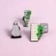Fém színe: CC122 - Funny Alien And Ghost Enamel Pin Alien ET &quot Akarsz hallani egy történetet?&quot  Bross hajtóka