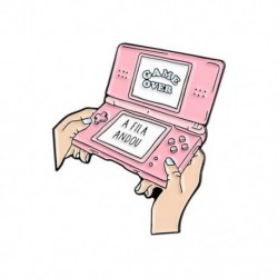 Fém színe: XZ2311 - Game Machine Enamel Pins A JÁTÉK VÉGE! Játékos Kézi játékvezérlő Bross Retro Game Lovers Pins