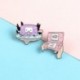 Fém színe: XZ2323 - Game Machine Enamel Pins A JÁTÉK VÉGE! Játékos Kézi játékvezérlő Bross Retro Game Lovers Pins