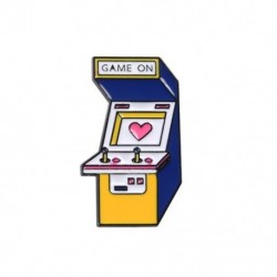 Fém színe: XZ2349 - Game Machine Enamel Pins A JÁTÉK VÉGE! Játékos Kézi játékvezérlő Bross Retro Game Lovers Pins