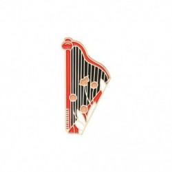 Fém színe: CC2038 - Fekete-piros stílusú brossok Pulp Fiction Vintage Hangszer Zománc Pin Egyedi Fonográf Harmonika Gitár