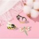 Fém színe: XZ5498 - Kínai tintával festett zománctű Egyedi Lotus Dragonfly Koi Butterfly Bee brosstáska hajtóka jelvény