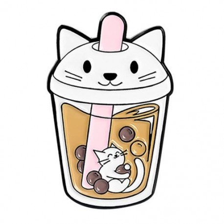 Fém színe: XZ3709 - Pearl Milk Tea Bross Medve Csillagos égbolt Térkép Italkrém Fagylalt Kávé Macska Ötvözet Bross