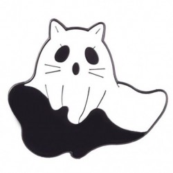 Fém színe: XZ5272 - Ghost Bross Ghost Cat bross Halloween Ghost Grave Ruházat Kiegészítők Hátizsák Bross Jelvény