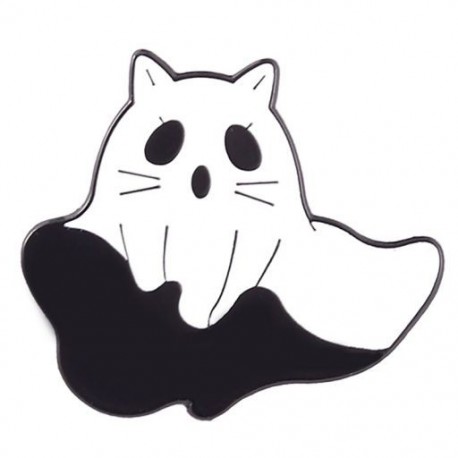 Fém színe: XZ5272 - Ghost Bross Ghost Cat bross Halloween Ghost Grave Ruházat Kiegészítők Hátizsák Bross Jelvény