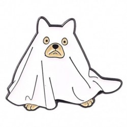 Fém színe: XZ5275 - Ghost Bross Ghost Cat bross Halloween Ghost Grave Ruházat Kiegészítők Hátizsák Bross Jelvény