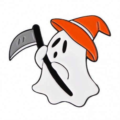Fém színe: XZ6791 - Ghost Bross Ghost Cat bross Halloween Ghost Grave Ruházat Kiegészítők Hátizsák Bross Jelvény