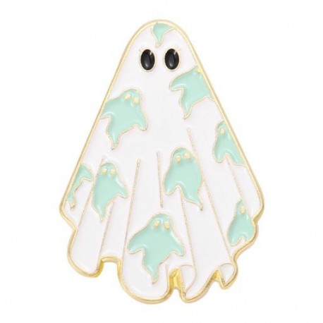 Fém színe: XZ6777 - Ghost Bross Ghost Cat bross Halloween Ghost Grave Ruházat Kiegészítők Hátizsák Bross Jelvény