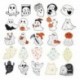 Fém színe: XZ1806 - Ghost Bross Ghost Cat bross Halloween Ghost Grave Ruházat Kiegészítők Hátizsák Bross Jelvény