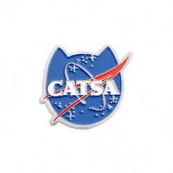 Fém színe: XZ2804 - Cats Club Zománc Pin Cat Planet Moon Cafe Mancs Jelvény Egyedi cica Bross Féktűs Farmer ing Táska
