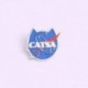 Fém színe: XZ2831 - Cats Club Zománc Pin Cat Planet Moon Cafe Mancs Jelvény Egyedi cica Bross Féktűs Farmer ing Táska
