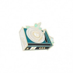 Fém színe: XZ3078 - Punk Zene Lovers Zománc Pin Jó hangulatú kazetta DJ Vinyl Record Player kitűző bross Lapel pin Farmer