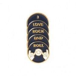 Fém színe: XZ4304 - Punk Zene Lovers Zománc Pin Jó hangulatú kazetta DJ Vinyl Record Player kitűző bross Lapel pin Farmer