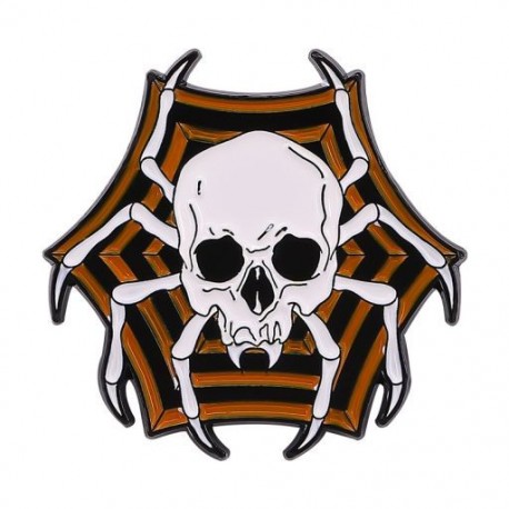 Fém színe: XZ6811 - Punk stílusú bross koponya rózsa szív fibula Halloween macskafej iránytű varázsló sapka fekete