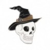 Fém színe: XZ5968 - Punk stílusú bross koponya rózsa szív fibula Halloween macskafej iránytű varázsló sapka fekete