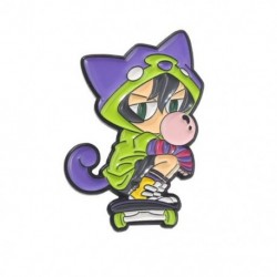 Fém színe: XZ5731 - SK8 the Infinity Enamel Pin Egyedi SK∞ Chibi REKI Langa MIYA Cherry Joe Bross Lapel Jelvény Rajzfilm