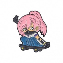 Fém színe: XZ5733 - SK8 the Infinity Enamel Pin Egyedi SK∞ Chibi REKI Langa MIYA Cherry Joe Bross Lapel Badge Rajzfilm