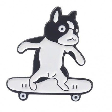 Fém színe: XZ5600 - Shiba Inu bross macska bross kutya melltű kutya gördeszka melltű macska gördeszka melltű pár bross