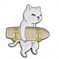 Fém színe: XZ5468 - Shiba Inu bross macska melltű kutya melltű kutya gördeszka melltű macska gördeszka bross pár bross