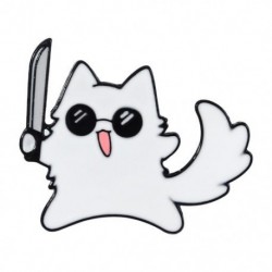 Fém színe: XZ6434 - Gojo Satoru Cats Zománc Pin Kawaii Anime Role Szemmaszk Aranyos Manga Bross Jelvény Jujutsu Kaisen Anime