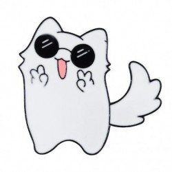 Fém színe: XZ6435 - Gojo Satoru Cats Zománc Pin Kawaii Anime Role Szemmaszk Aranyos Manga Bross Jelvény Jujutsu Kaisen Anime