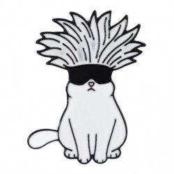 Fém színe: XZ6437 - Gojo Satoru Cats Zománc Pin Kawaii Anime Role Szemmaszk Aranyos Manga Bross Jelvény Jujutsu Kaisen Anime