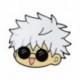 Fém színe: XZ6438 - Gojo Satoru Cats Zománc Pin Kawaii Anime Role Szemmaszk Aranyos Manga Bross Jelvény Jujutsu Kaisen Anime