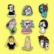 Fém színe: CC889 - Lány Női Bross Maszk Killer Jason,PIZZA KIRÁLYNŐ,Poecasso,Sok szem Lány space Blue Alien Woman Zománc