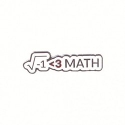 Fém színe: XZ4812 - Imádom a matematikai zománctűket Újdonság Üzenet Jelvények Gomb Táska Kalap Hátizsák Féktű