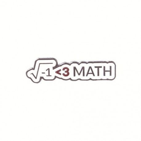 Fém színe: XZ4812 - Imádom a matematikai zománctűket Újdonság Üzenet Jelvények Gomb Táska Kalap Hátizsák Féktű
