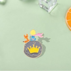 Fém színe: XZ4610 - Prince Fox Rose Zománc Pins B612 Planet Bross Táska Kalap hajtóka Kitűző Klasszikus Tündérmese